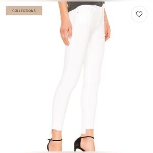 Frame Denim Le Skinny de Jeanne Jean in blanc size 25 raw hem